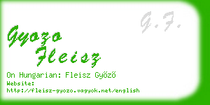 gyozo fleisz business card