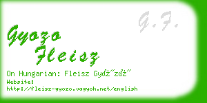 gyozo fleisz business card